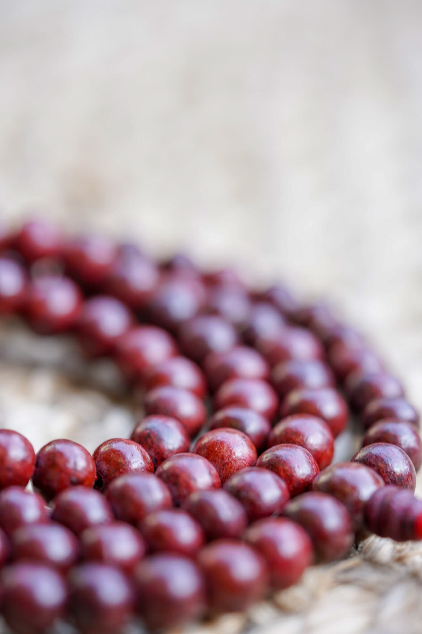 Collier Mala apaisant en bois de rose NEPAL