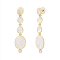 Boucles d'oreilles ALOHA en Quartz Blanc