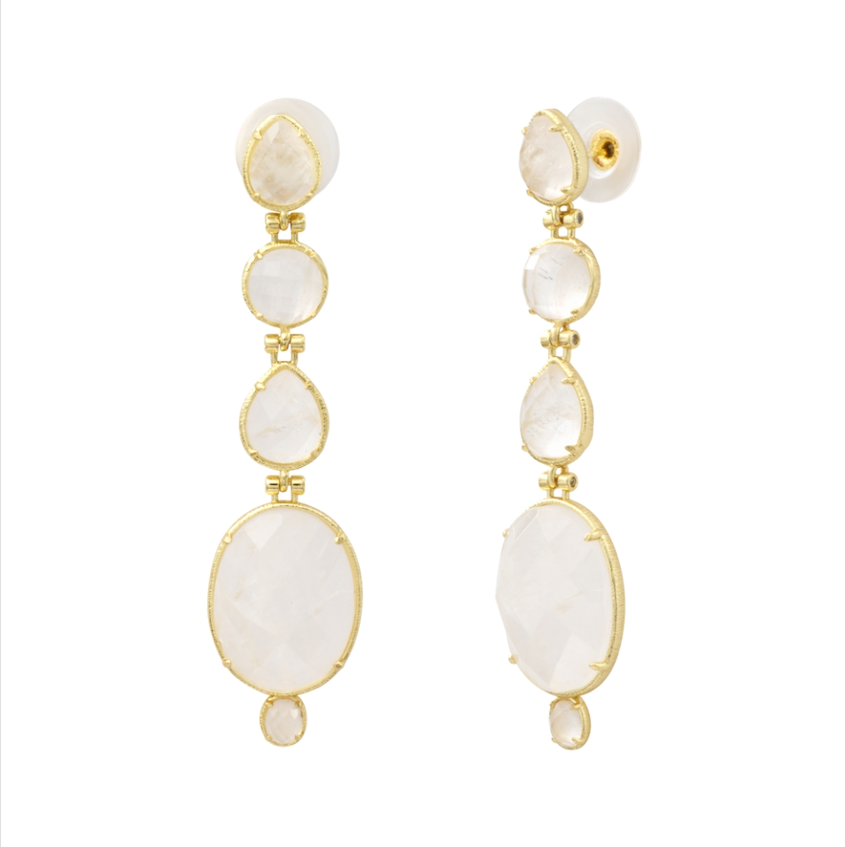 Boucles d'oreilles ALOHA en Quartz Blanc