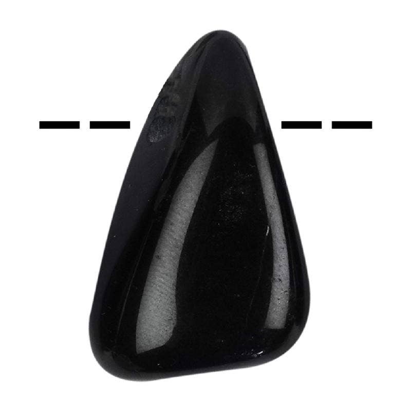 Pendentif Tourmaline noire Brésil AA (pierre trouée) + cordon