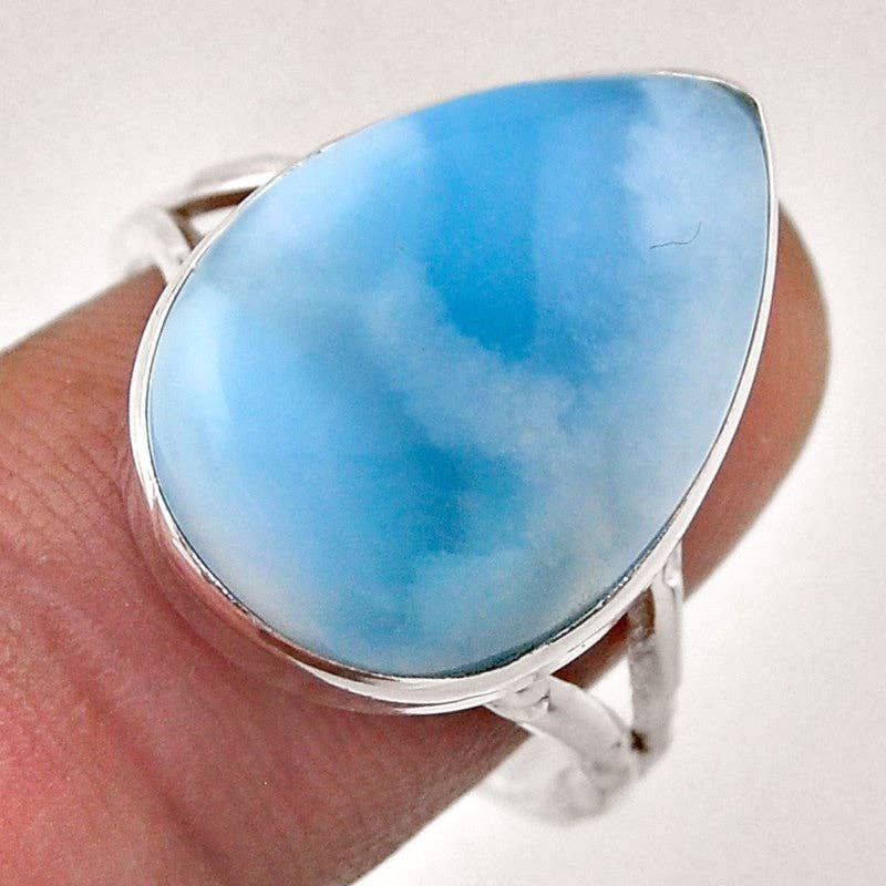 Bague larimar AA argent 925 Taille 60