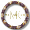 Nouvelle collection A/H 2026 Bracelet népalais B22 parme violet blanc doré