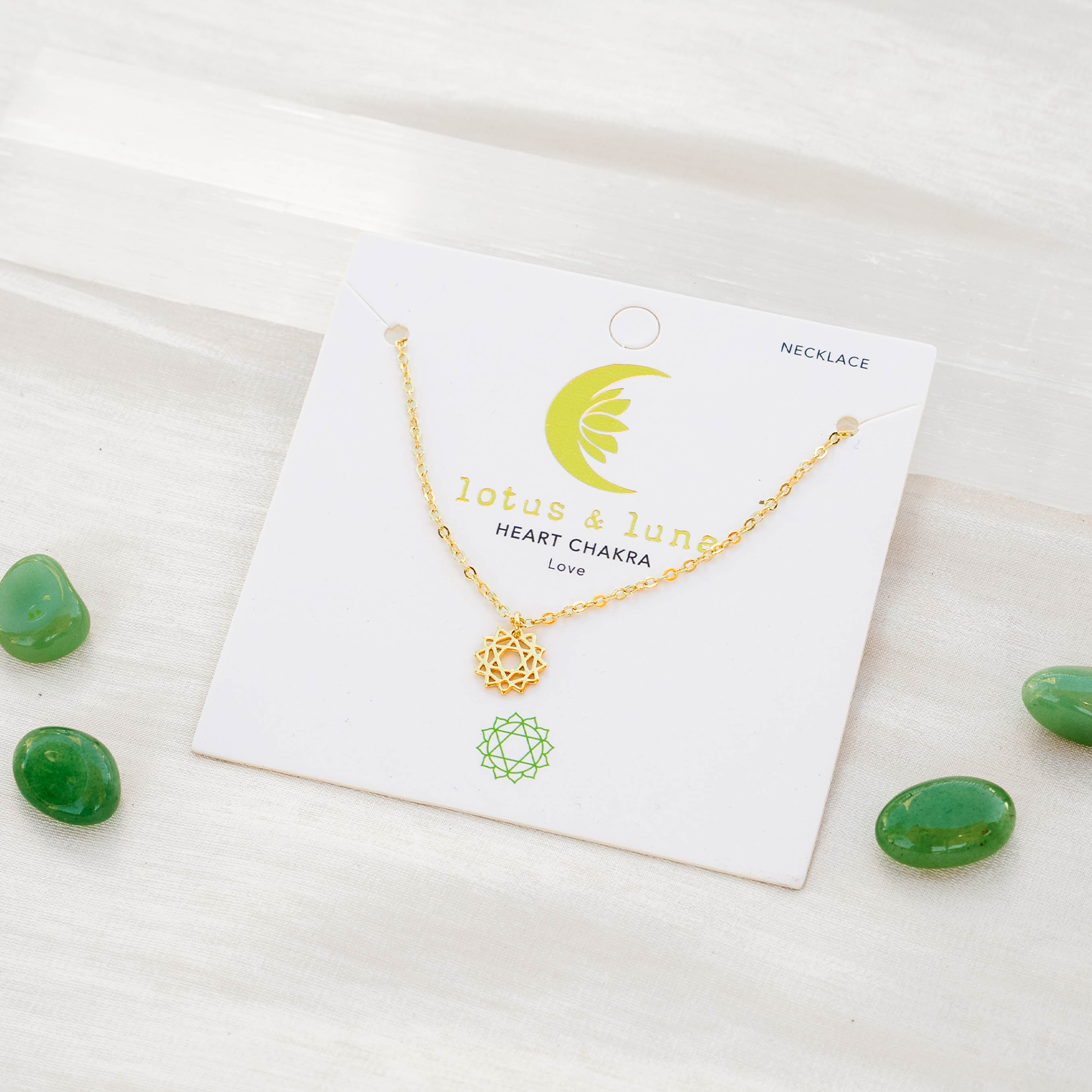 Collier Chakra du Cœur Plaqué Or