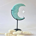 Lune en Amazonite sur socle – 10 cm