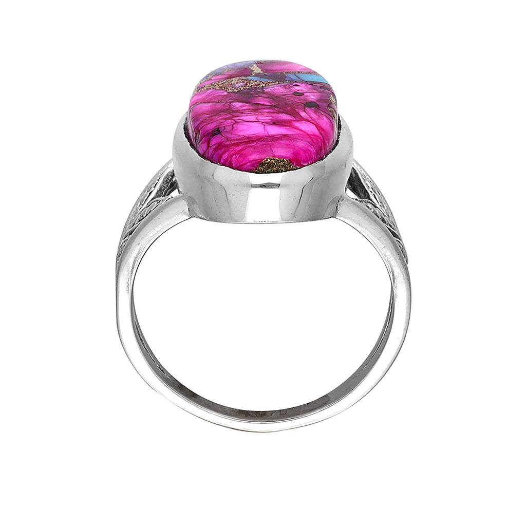 Bague en argent 925 Aurora Grove avec Turquoise rose Mohave