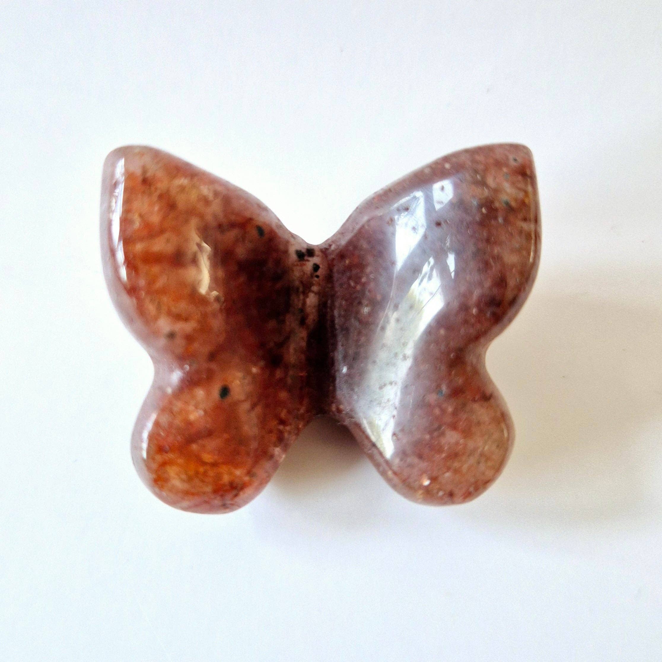 Mini papillon en pierre précieuse – 3 cm Au choix Jade Labradorite Quartz Jaspe Aragonite Aventurine