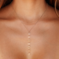 Collier Goutte Sept Chakras plaqué or