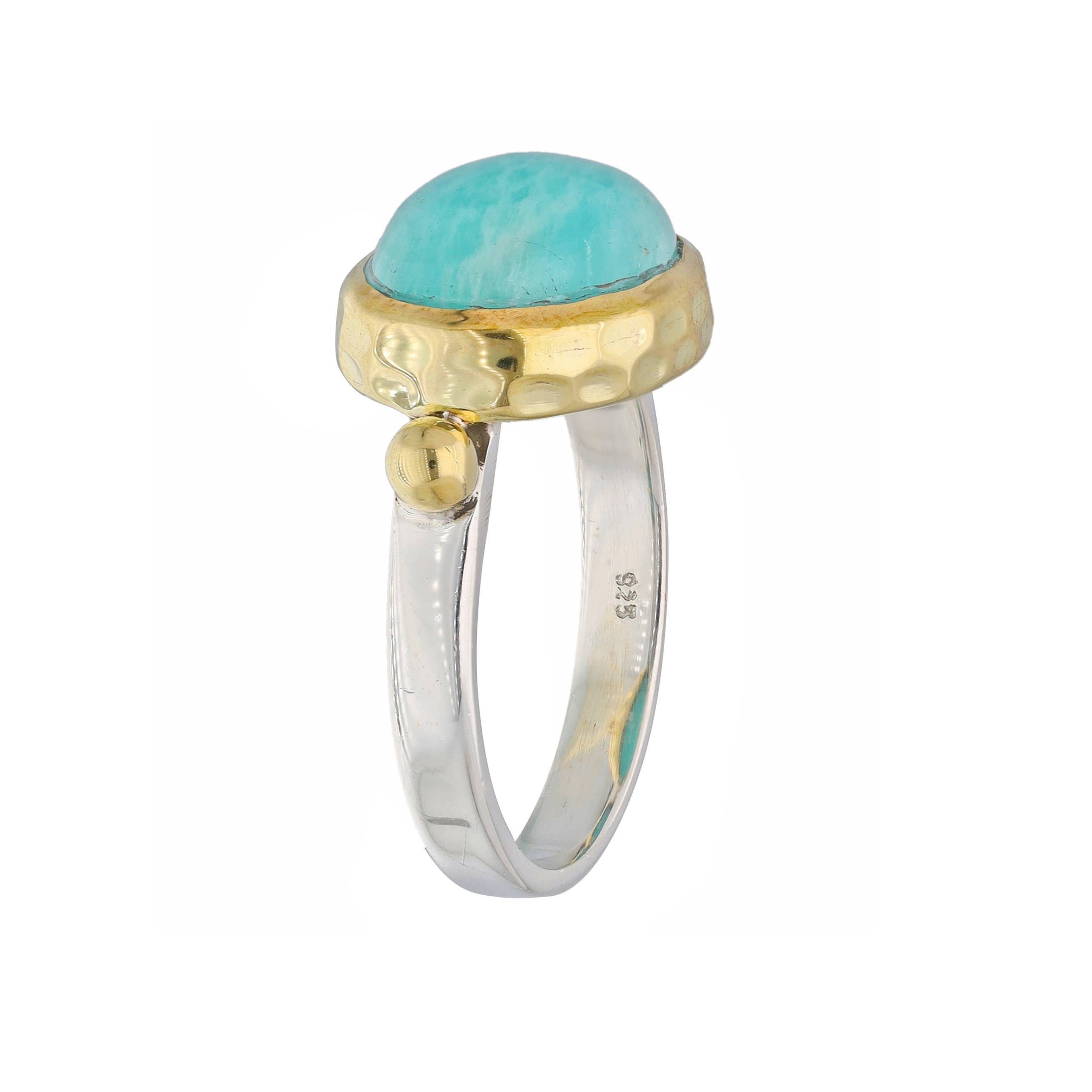Bagues solitaires Amazonite en argent sterling 925