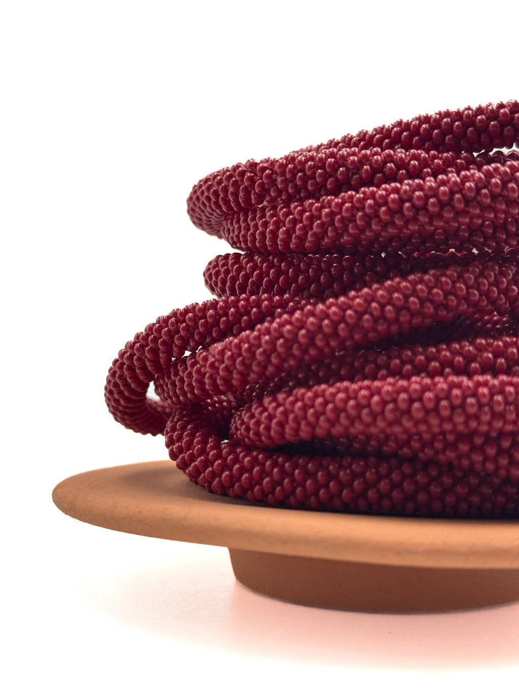 Bracelet népalais HOMME - H06 rouge foncé bordeaux