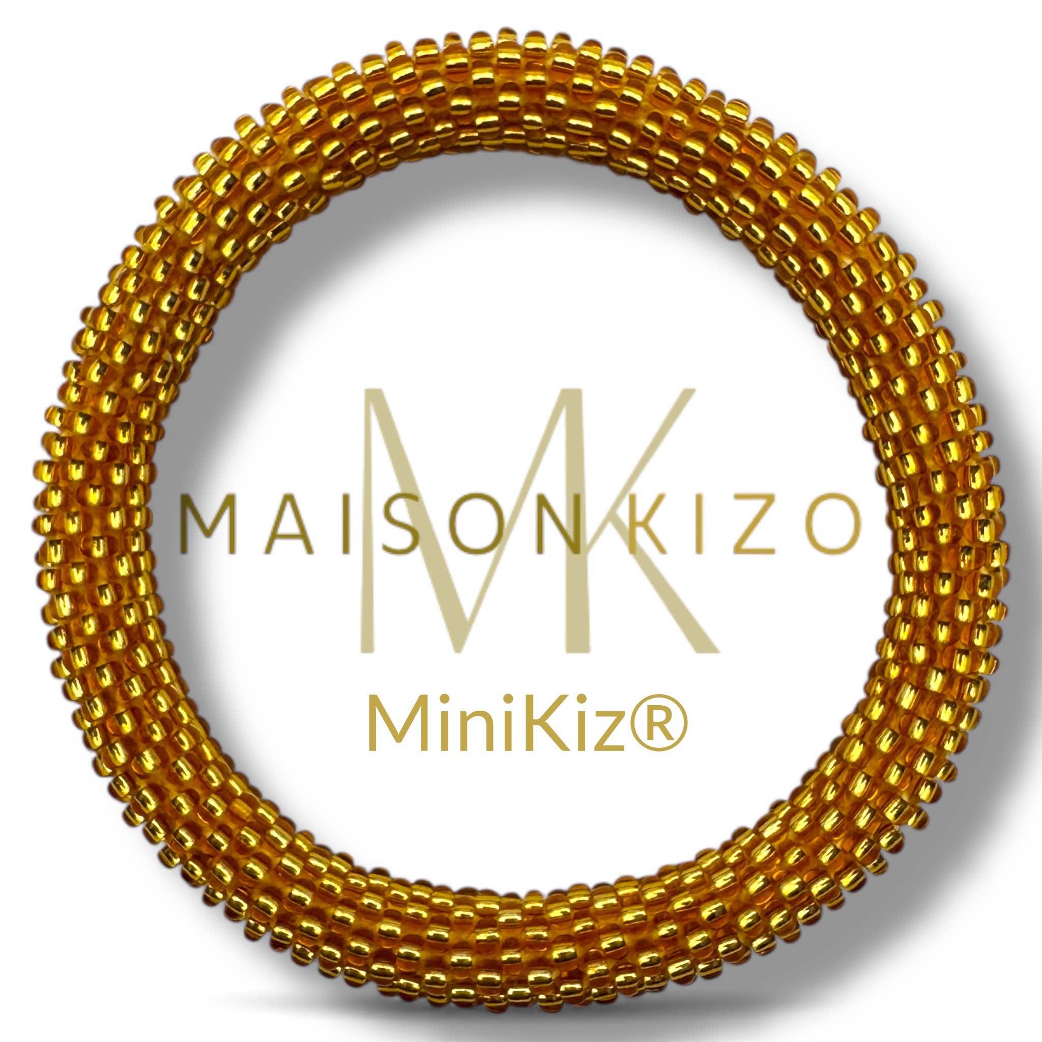 Bracelet népalais MINIKIZ enfant et petit poignet adulte K54 doré unis
