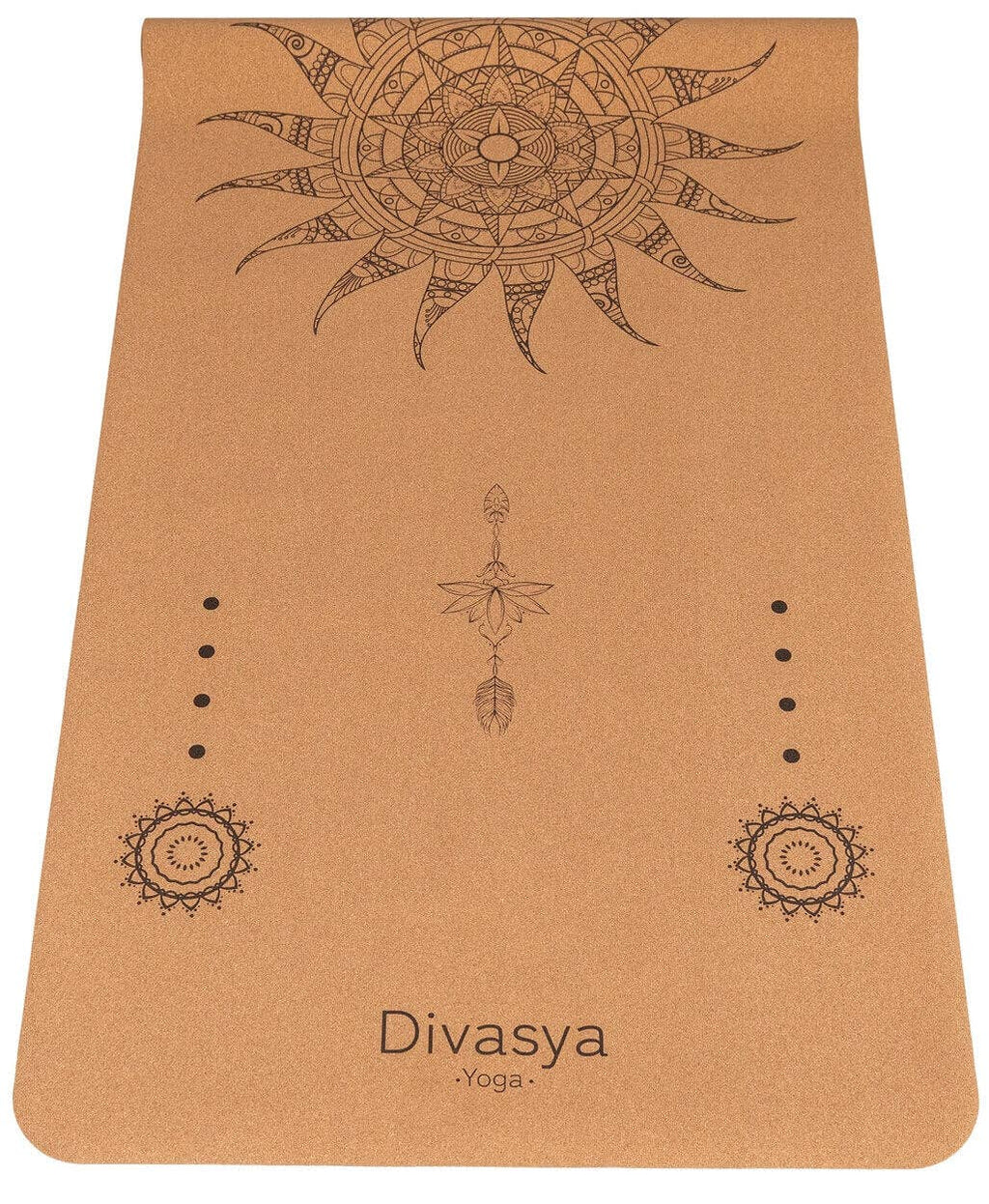 Tapis de yoga de voyage | en liège et caoutchouc naturel | avec housse de protection et sangle de transport