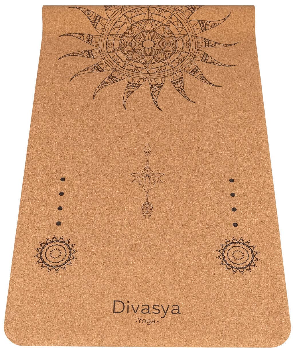 Tapis de yoga de voyage | en liège et caoutchouc naturel | avec housse de protection et sangle de transport