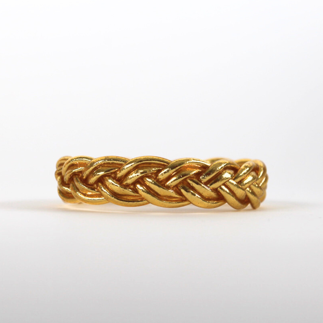 Bracelet Bouddhiste Double tressé Light Gold