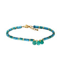 Chaine de cheville GIULIA Turquoise ou Aventurine (Une unité)