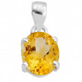 Pendentif citrine naturelle Brésil AAA argent 925