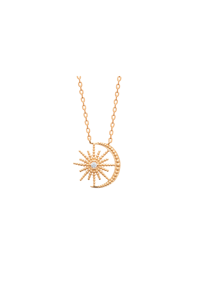 Collier SHANTI soleil lune ZIRCON