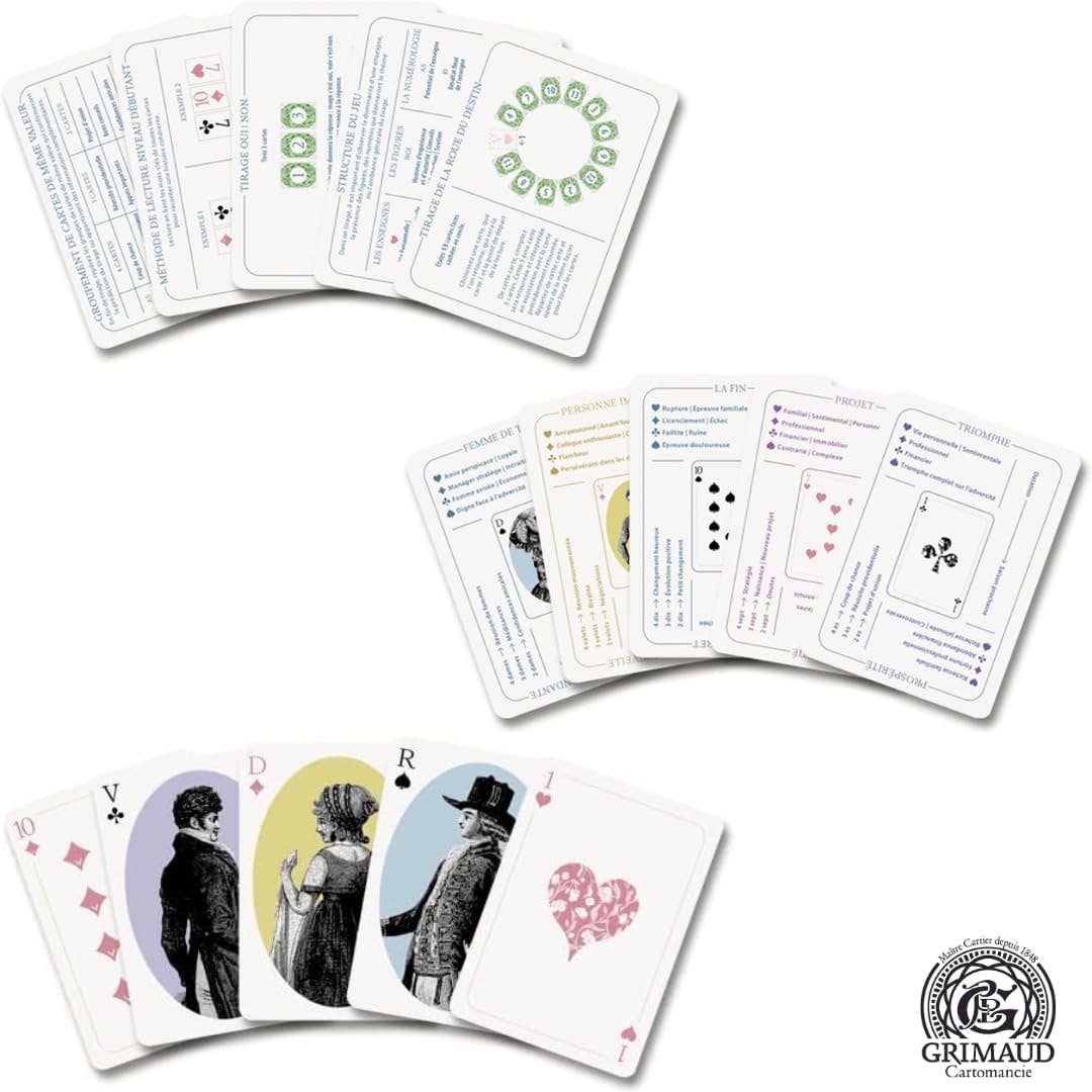 Les Cartes à Jouer Divinatoires de Joséphine Édition Française Grimaud Cartomancie