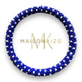 Bracelet népalais bleu lapis blanc