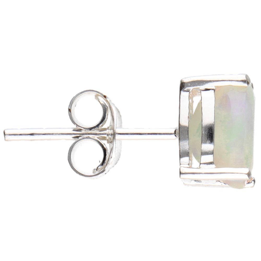 Boucles d'oreilles ovales Opale en argent 925