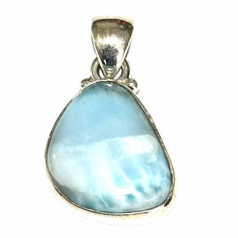 Pendentif larimar AA argent 925 - Pièce unique