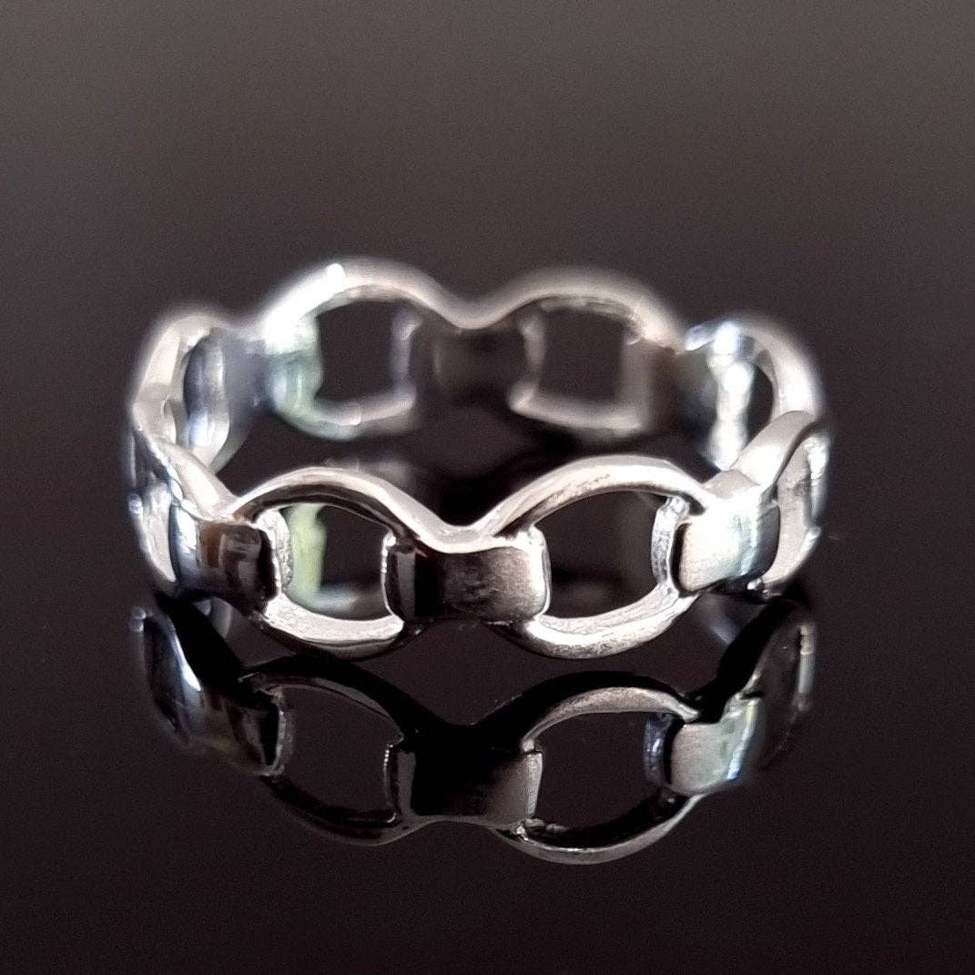 Mors de cheval à anneau équestre | Argent sterling 925,R20A