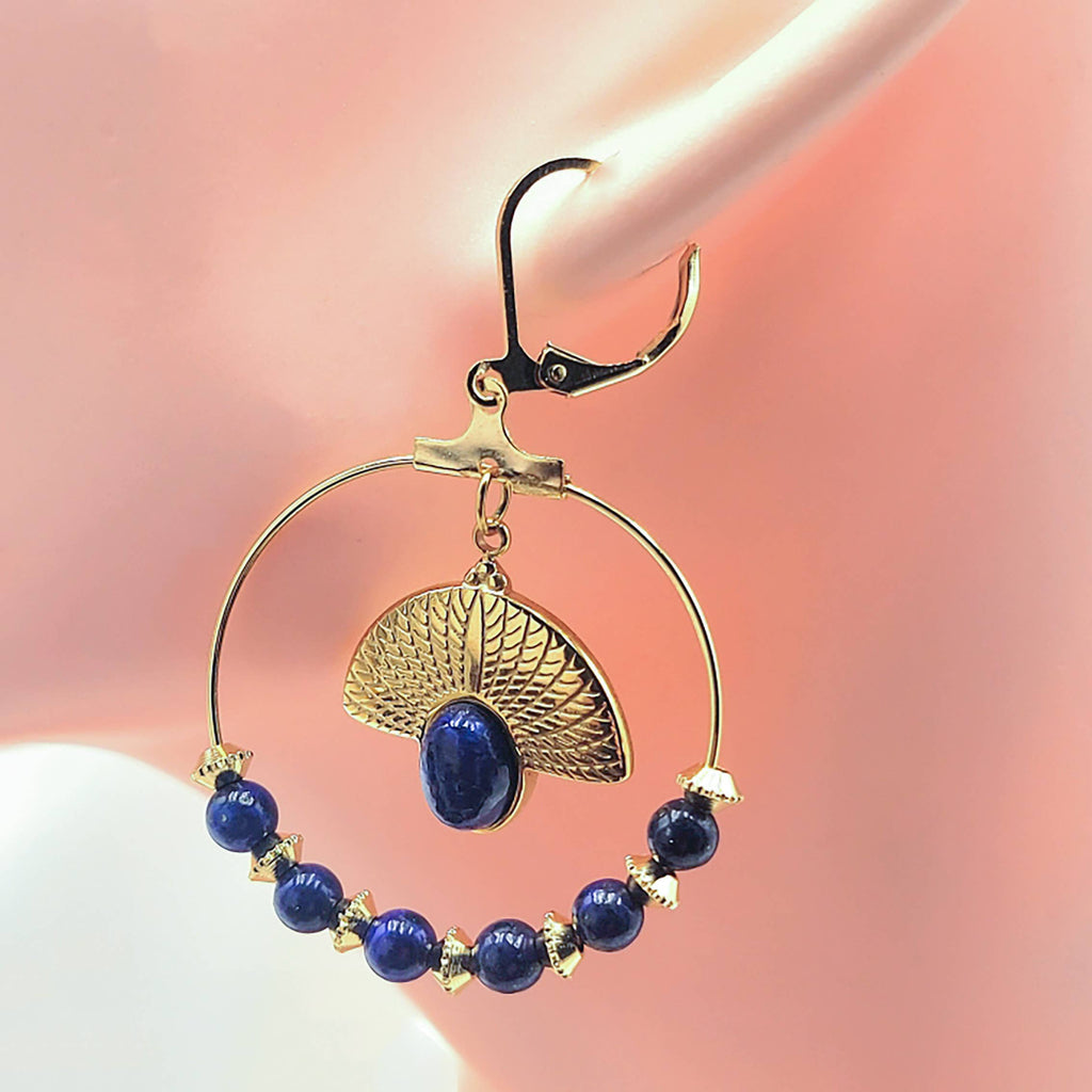 Boucles d'oreilles Surya Lapis Lazuli
