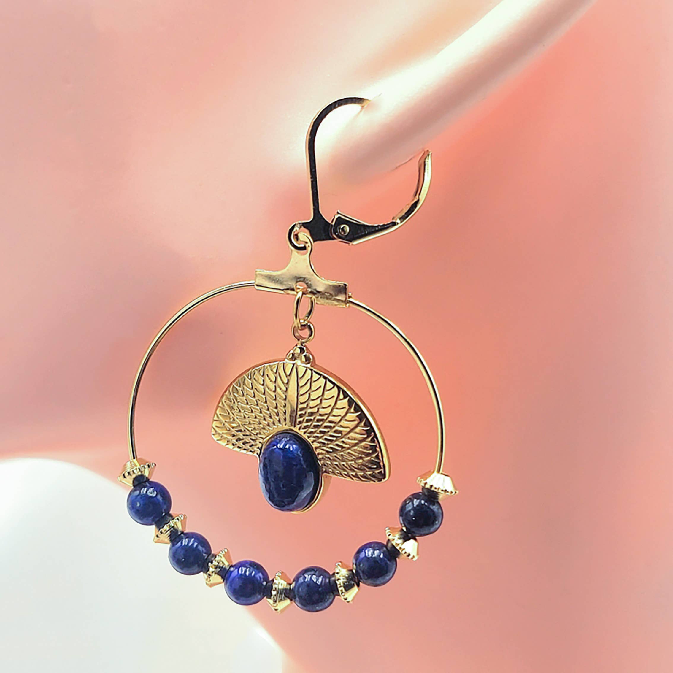 Boucles d'oreilles Surya Lapis Lazuli