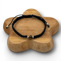 Bracelet tissé façon macramé HOMME - Black 01 Noir