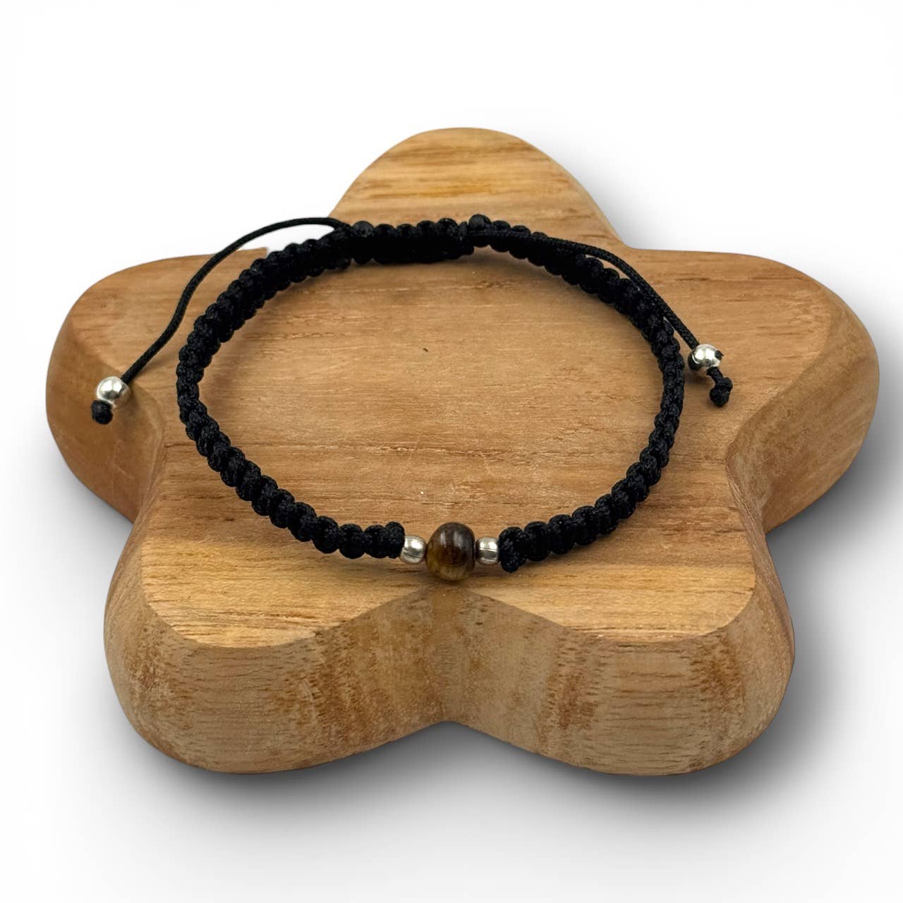 Bracelet tissé façon macramé HOMME - Black 01 Noir