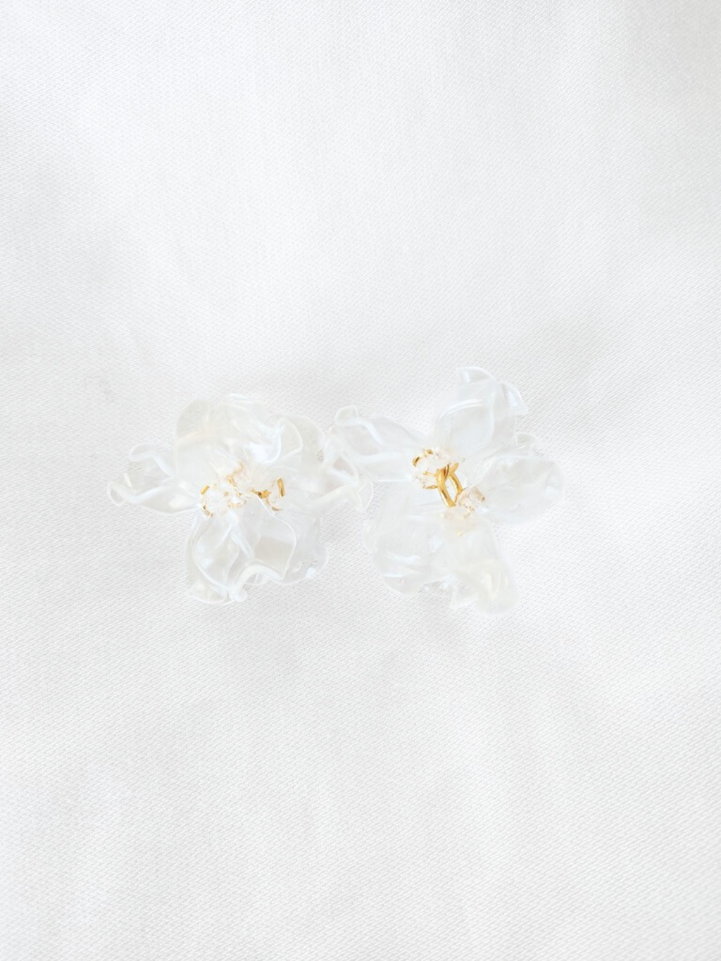 Boucles d'oreilles Créoles PEONY Fleurs Pivoine couleur au choix