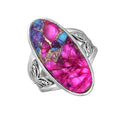 Bague en argent 925 Aurora Grove avec Turquoise rose Mohave
