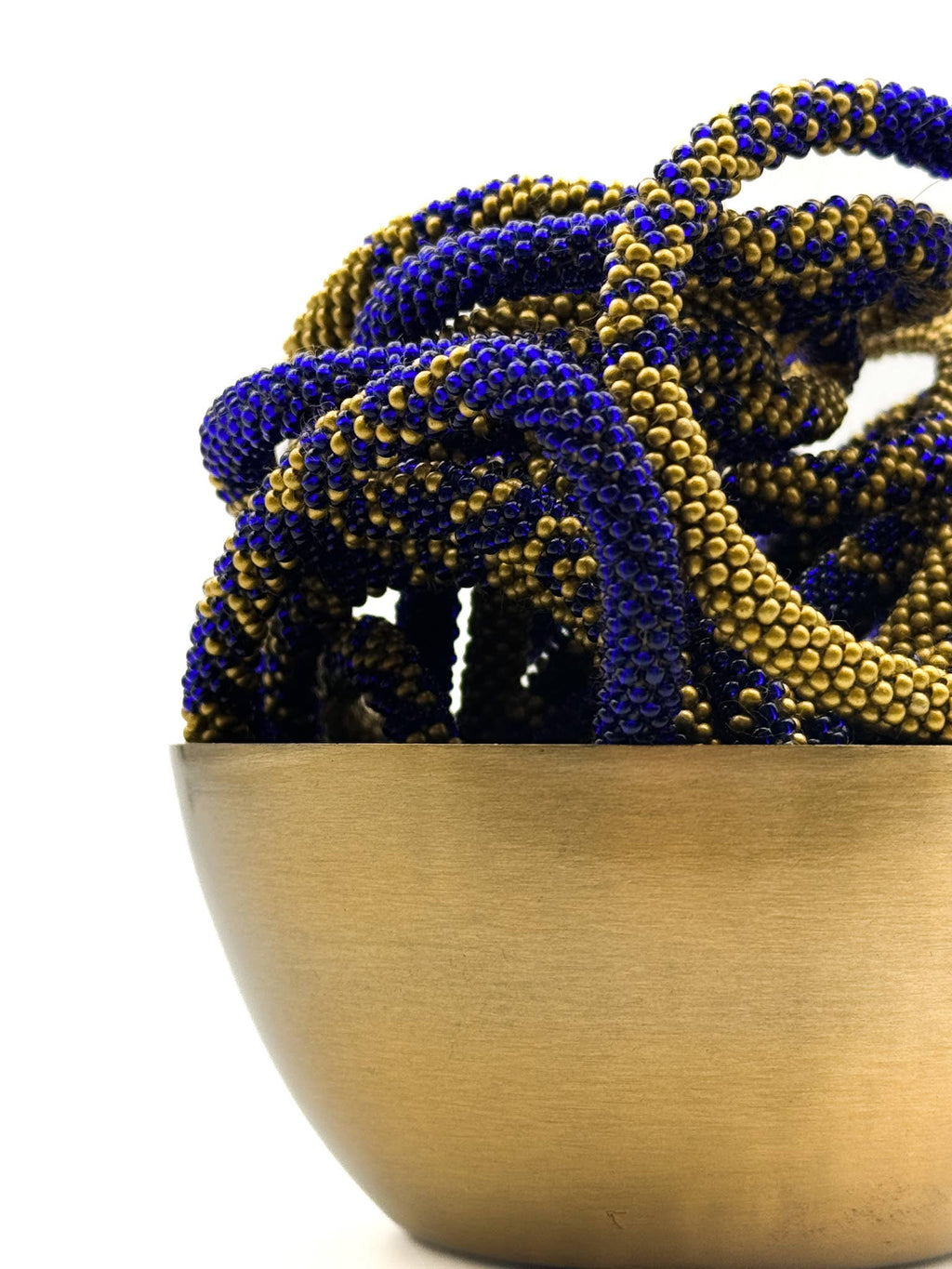 Bracelet népalais Bleu de Maison Kizo B50 bleu lapis doré