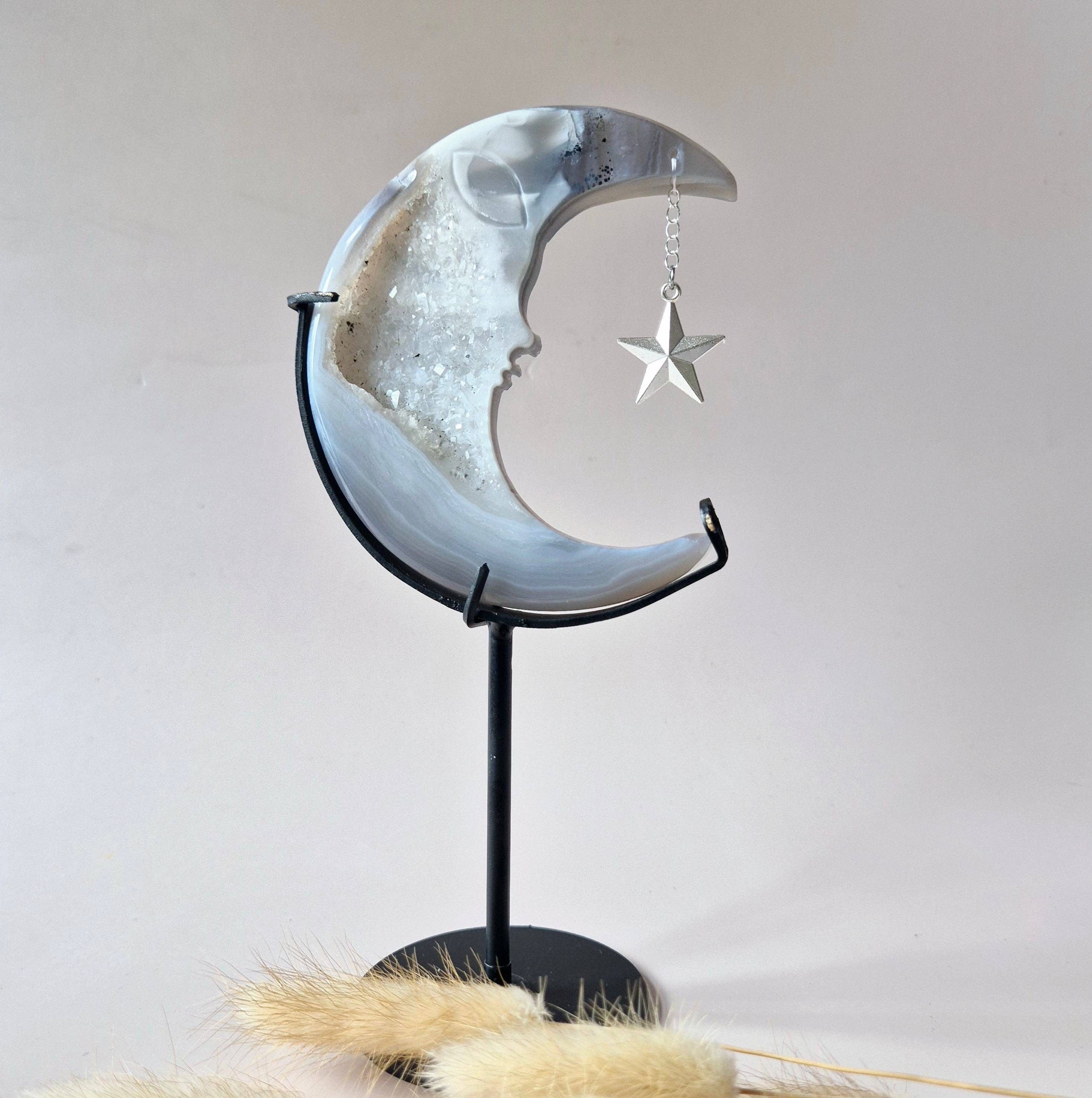 Druzy Agate Gris Pierre de Lune #27 – 10 cm