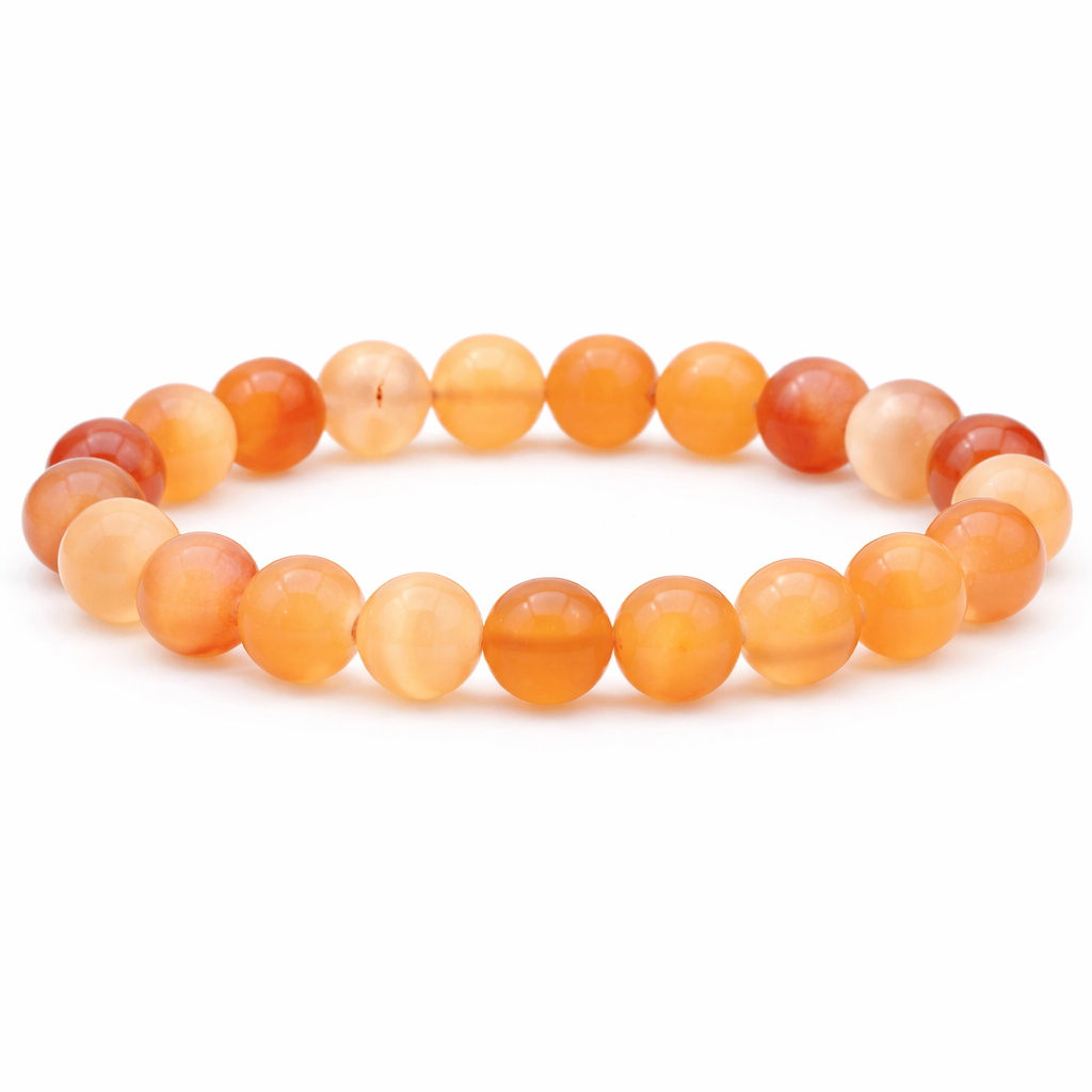 Bracelet boule 08mm Cornaline A