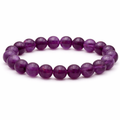 Bracelet boule 10mm Fluorine violette AA+ (09,5-10,5mm)