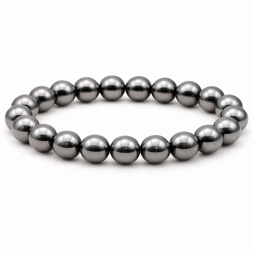 Bracelet boule 08mm Hématite A