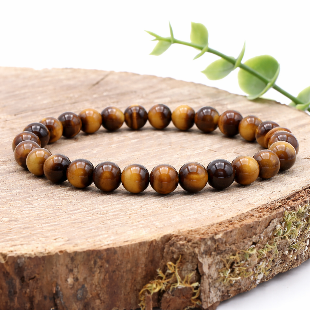 BRACELET BOULE 08MM OEIL DE TIGRE AA (TAILLE 2)