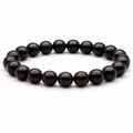 Bracelet boule 10mm Obsidienne noire A