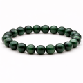 Bracelet boule 08mm Malachite foncée AA (taille 2)