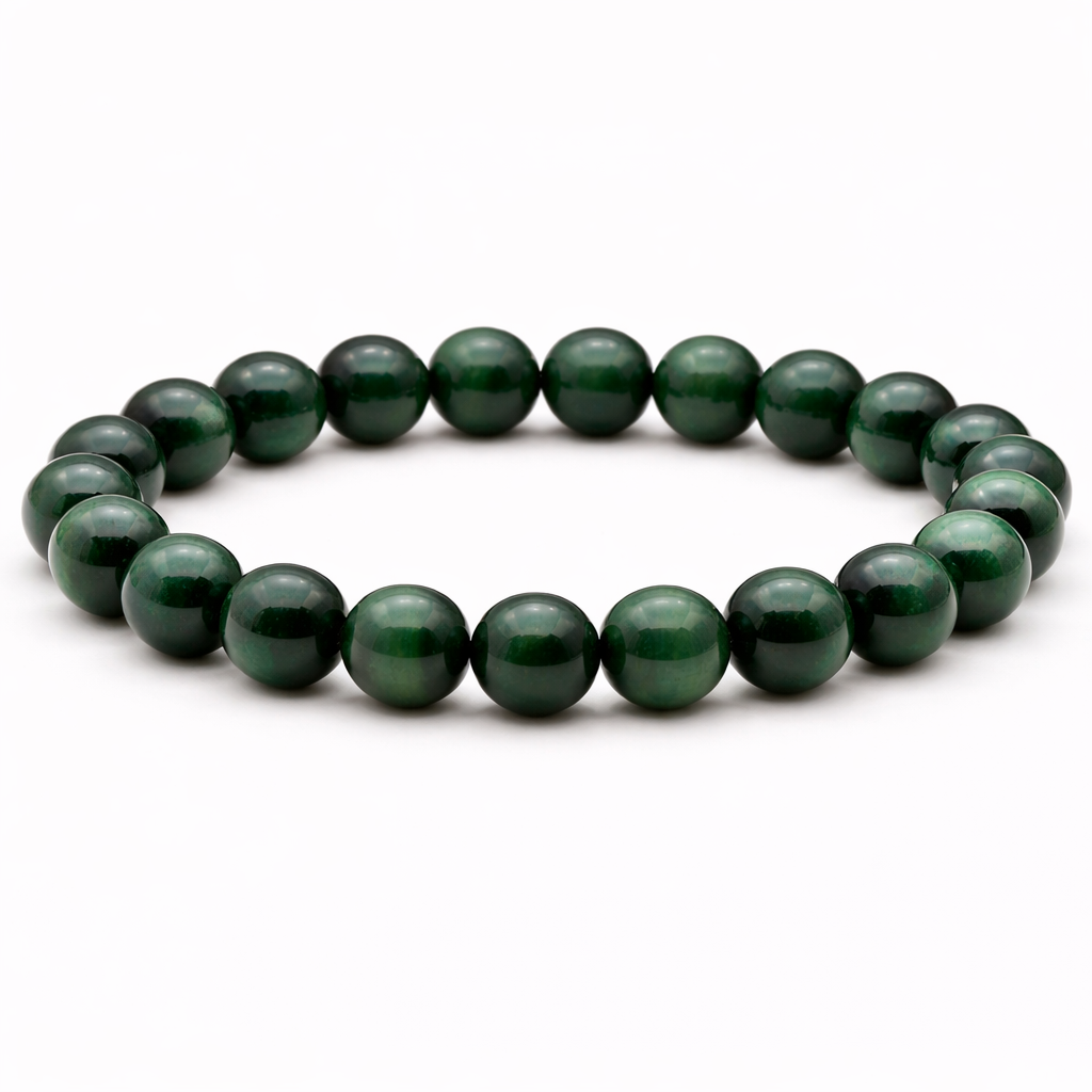 Bracelet boule 08mm Malachite foncée AA (taille 2)