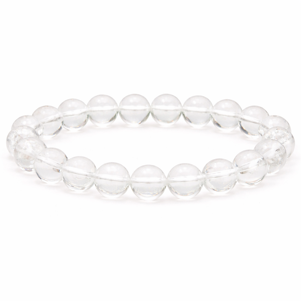 Bracelet boule 12mm Cristal de roche A