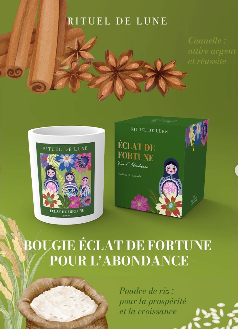 Bougies d'Intention Rituel de Lune (au choix)