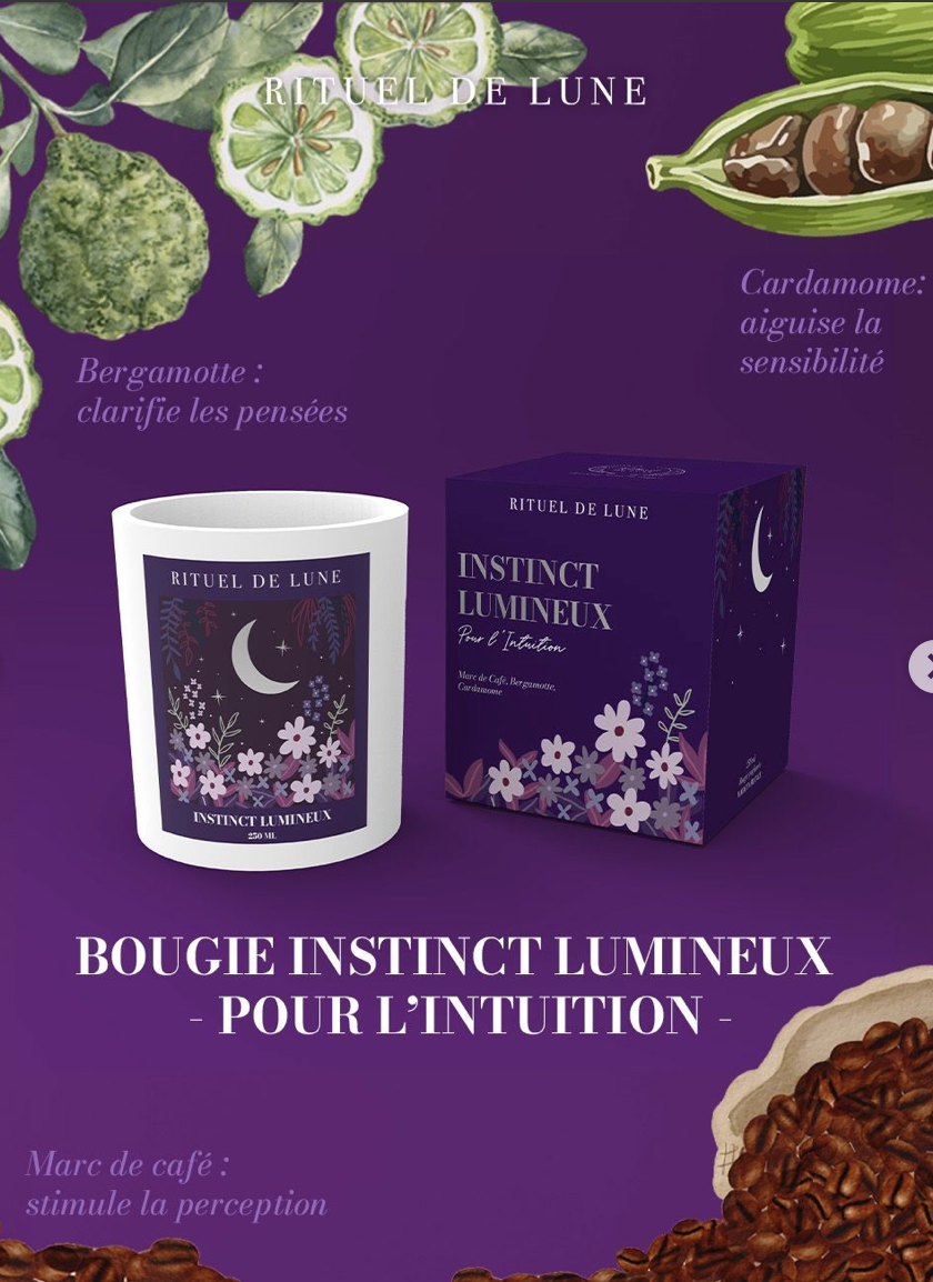 Bougies d'Intention Rituel de Lune (au choix)