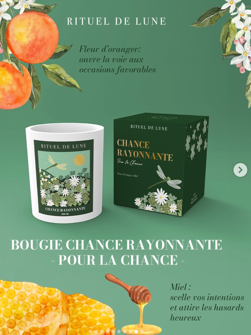 Bougies d'Intention Rituel de Lune (au choix)