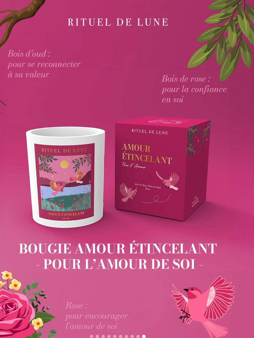 Bougies d'Intention Rituel de Lune (au choix)