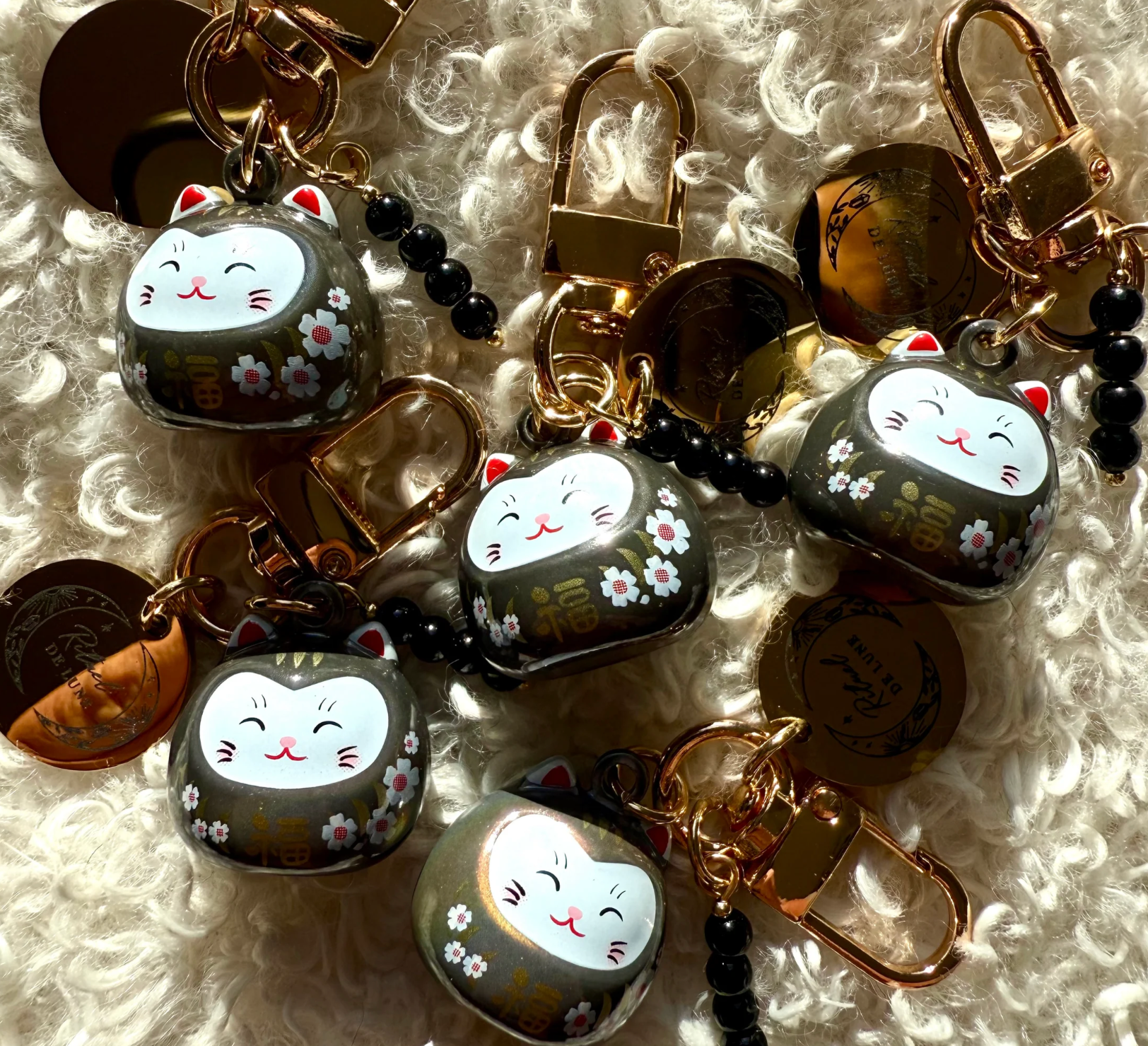 CHATS MANEKI NEKO AVEC PIERRE NATURELLE (Au choix)