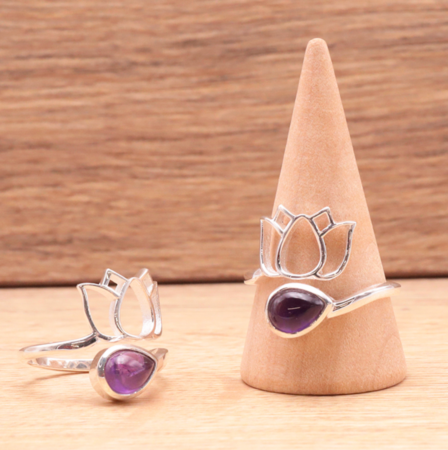 Bague argent 925 modele 02 Améthyste Brésil AA (1 piéce)