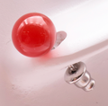 BOUCLE D'OREILLE MODÈLE 04 BOULE 08MM CORNALINE A