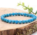 Bracelet boule 06mm Apatite bleue AA