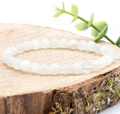 Bracelet boule 06mm Pierre de lune beige AA